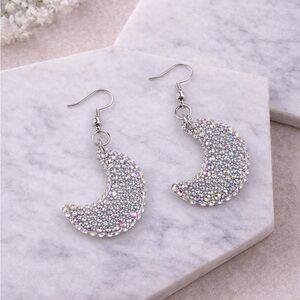 Bling out Moon Earrings